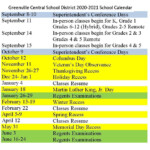 20 21 School Calendar Revised Greenville Central School District