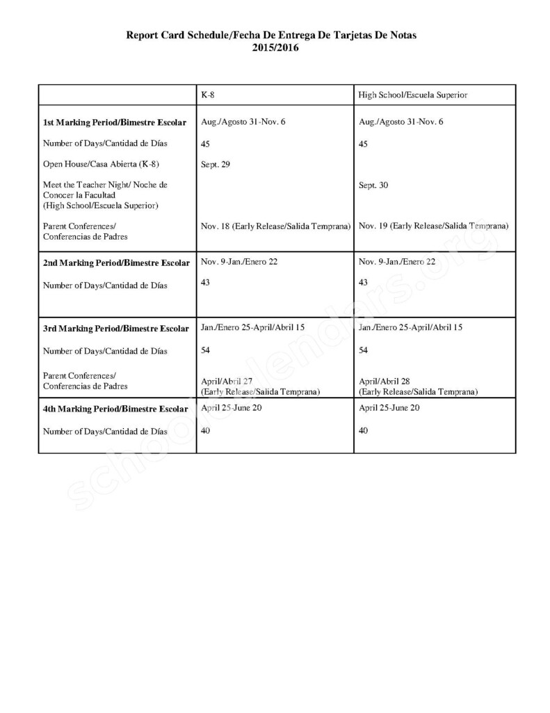 2015 2016 District Calendar Hyde Leadership School Hamden CT