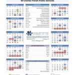 2019 2020 St Charles Parish Public Schools Printable Calendar School