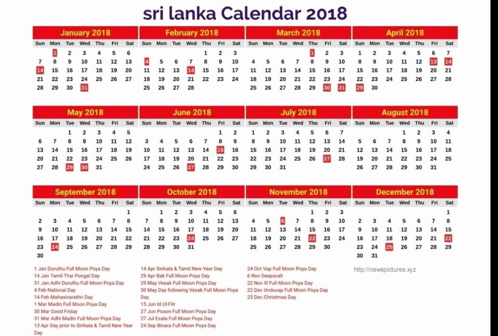 2020 Government Holidays In Sri Lanka Get Images Four