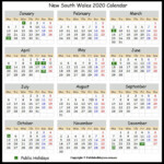 2020 Public Holidays Nsw