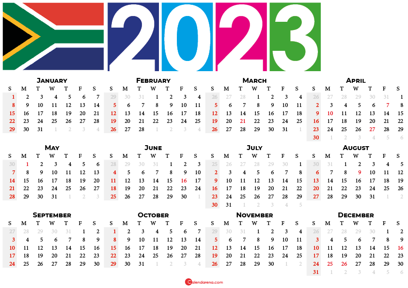 2022 Calendar South Africa With Holidays And Weeks Numbers