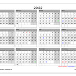 2022 Calendars Public Holidays Michel Zbinden EN