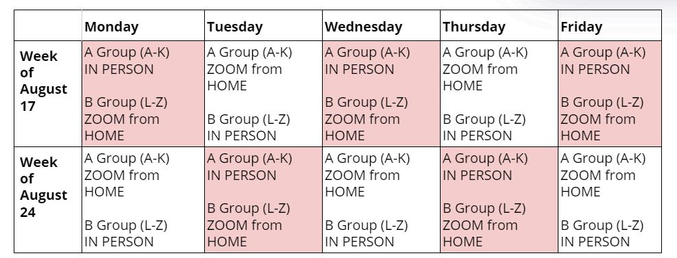 A B SCHEDULE FOR AUGUST 17 28 Millard West High School Millard 