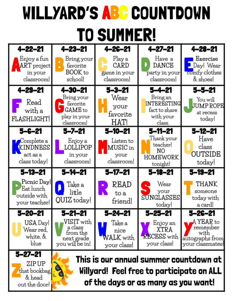 ABC Summer Countdown 2021 1 Ravenna City Schools Ohio