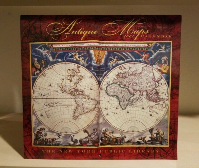 Antique Maps The New York Public Library 2001 Calendar Unmarked EBay