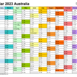 Australia Calendar 2023 Free Printable PDF Templates