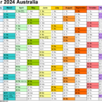 Australia Calendar 2024 Free Printable Word Templates