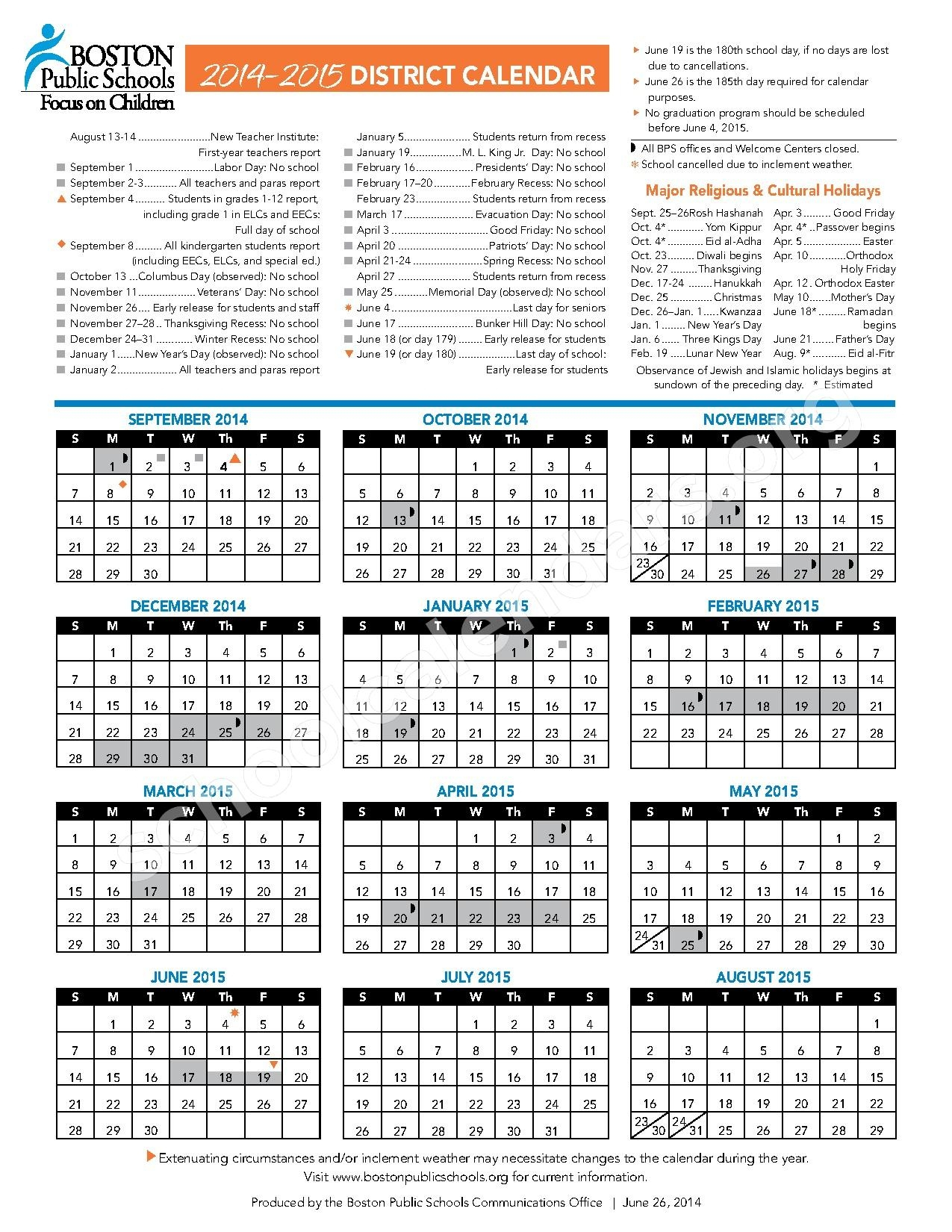 Boston Public Schools Calendar Qualads