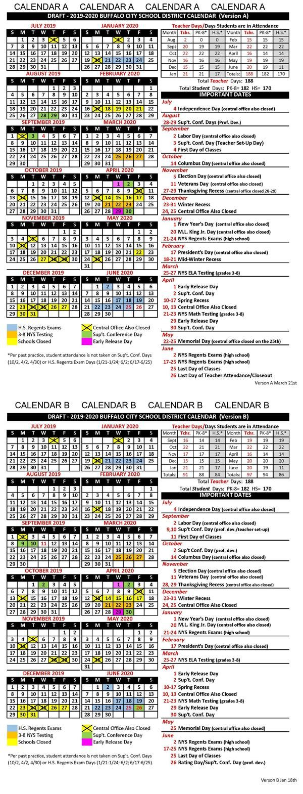 Buffalo Public Schools Calendar 2021 22 Lunar Calendar