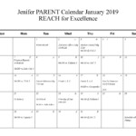 Calendar Jenifer Junior High School