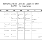 Calendar Jenifer Middle School