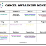 Cancer Awareness Months Calendar Free Printable AllFreePrintable