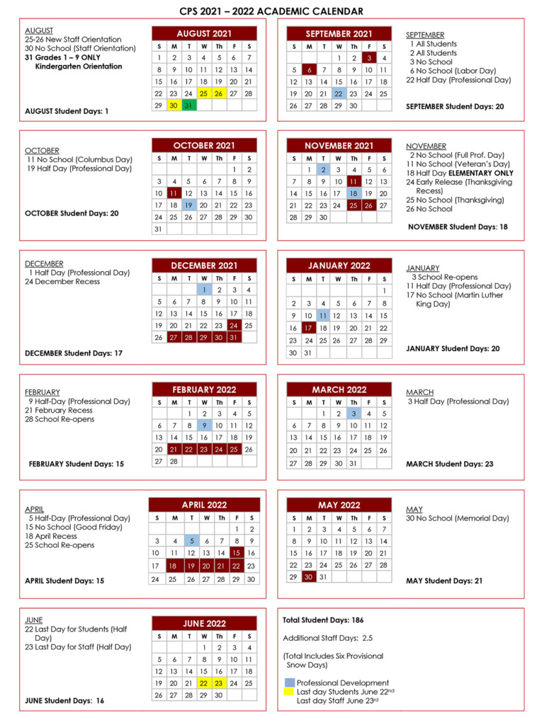 Chelmsford Public Schools Calendar 2021 And 2022 PublicHolidays us