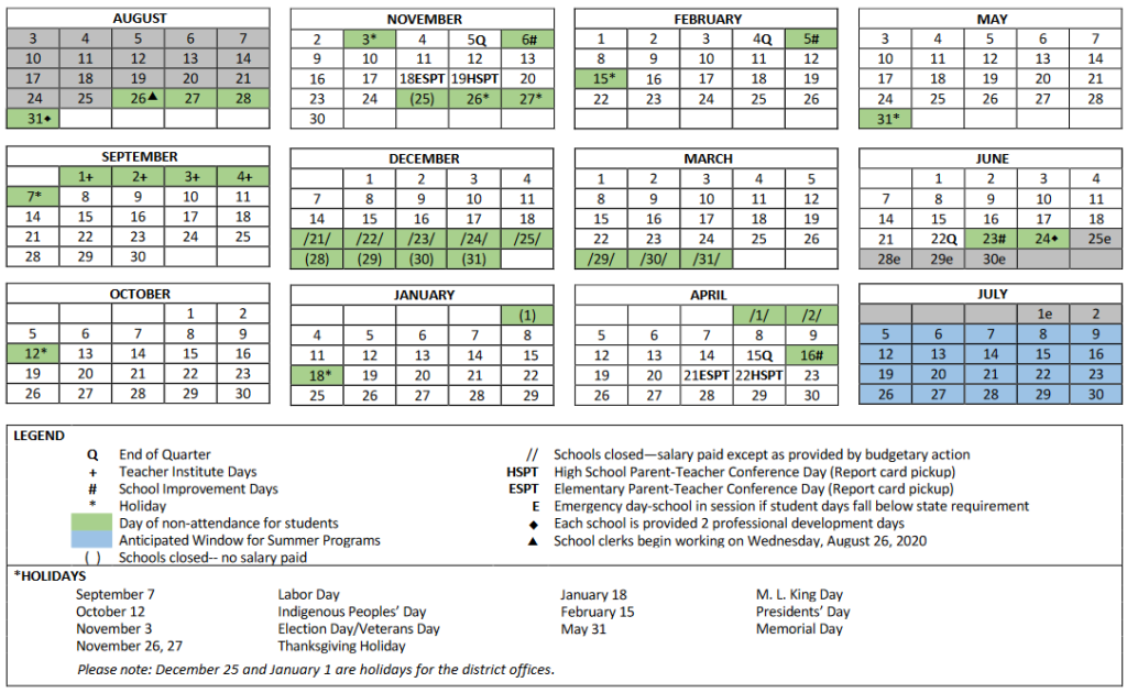 Chicago Public School Calendar 2021 2022 Calendar 2021