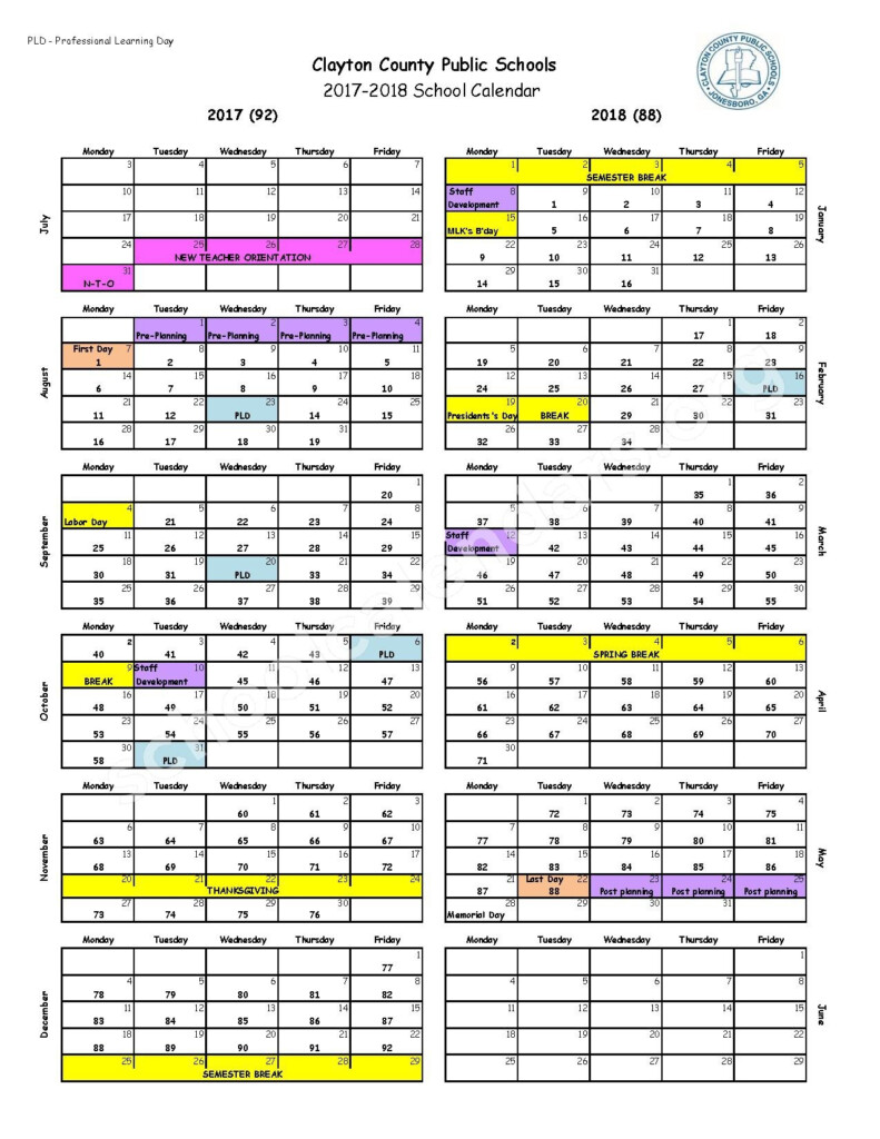 Clayton County School Calendar Qualads