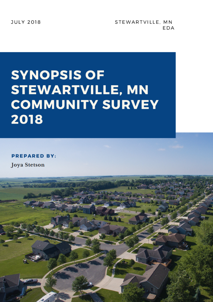 Community Survey City Of Stewartville Minnesota