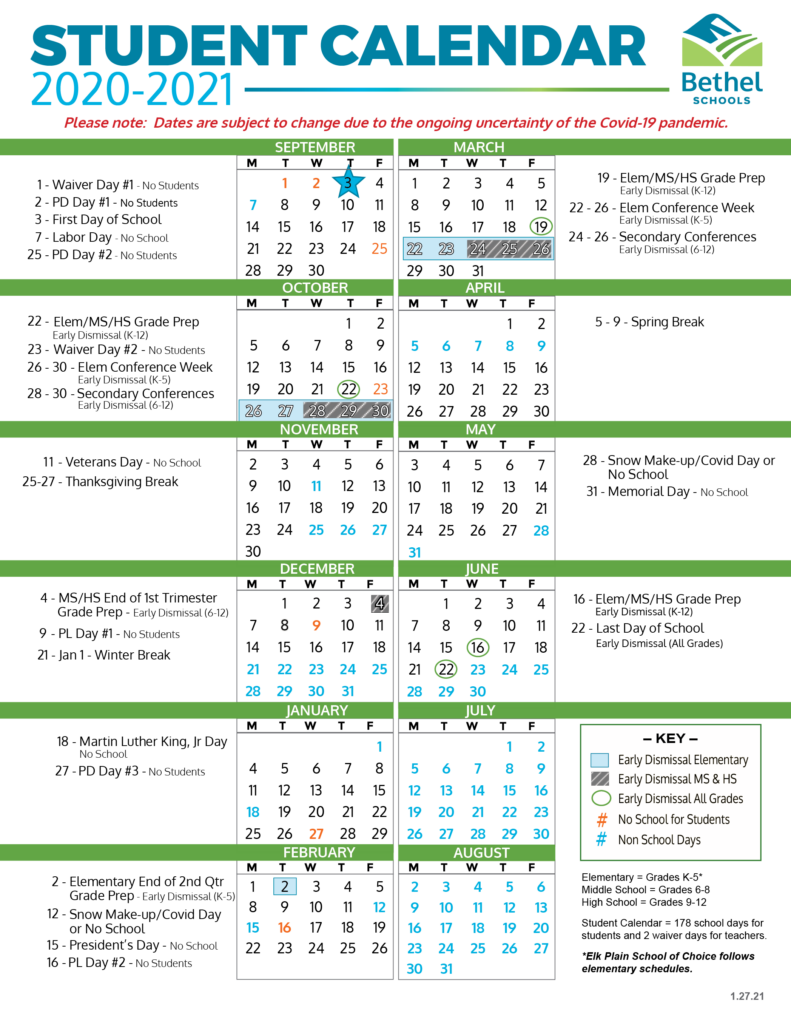 District Calendars Home