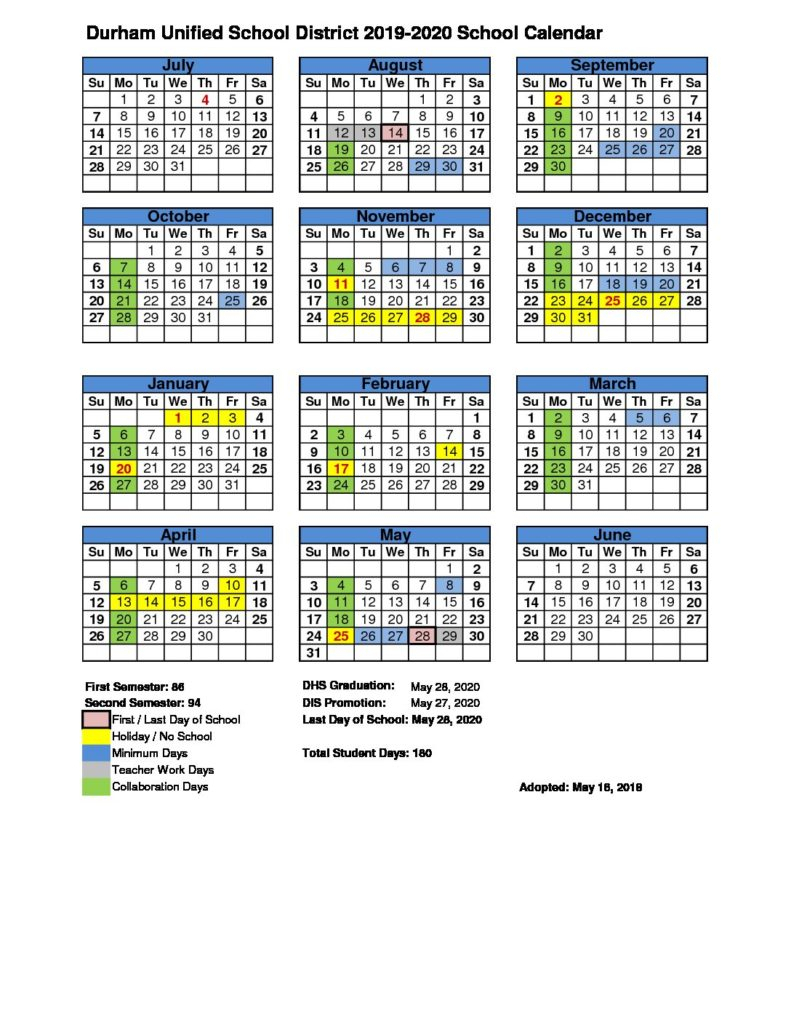 Durham Public Schools 2021 Calendar Printable Calendar 2020 2021