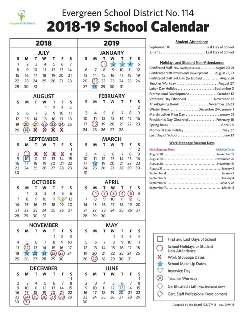 Evergreen School District Releases Post strike Class Calendar 