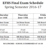 Final Exam Schedule Edsel Ford High School