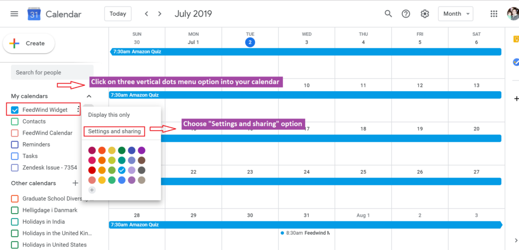 Find Your Google Calendar ID FeedWind Support FeedWind Support