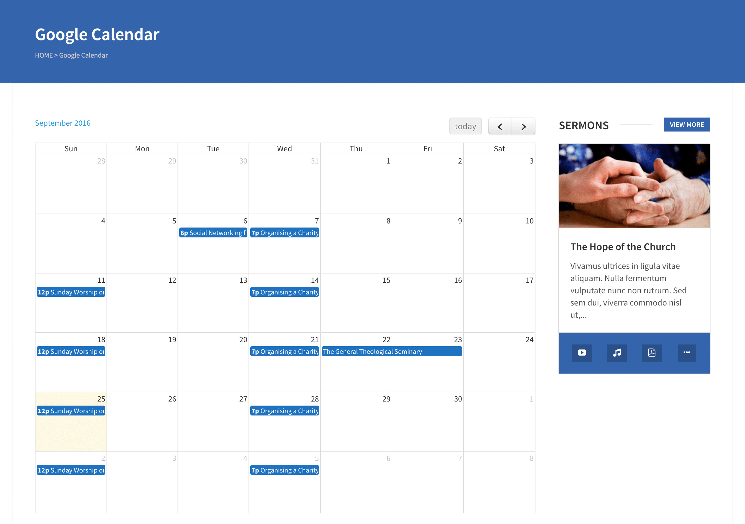 Google Calendar WPlook Documentation