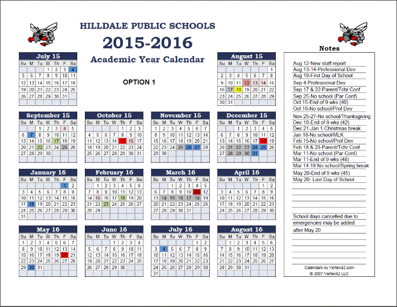 Hilldale Public Schools 2015 2016 School Calendar Community Survey
