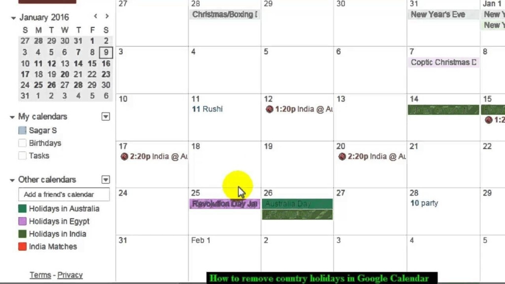 How To Remove Holidays On Samsung Calemder Calendar Template Printable