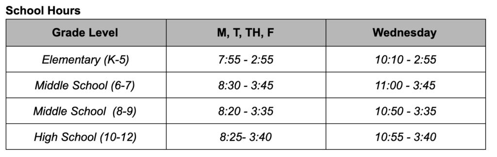 Hybrid School Schedule Ankeny Community School District