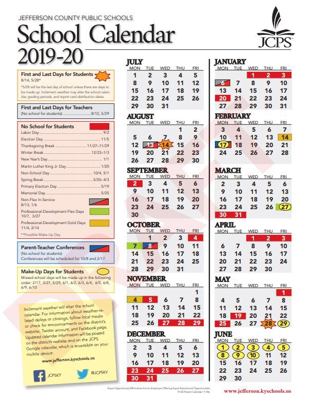 Jefferson County Public Schools Calendar 2021 Calendar 2021