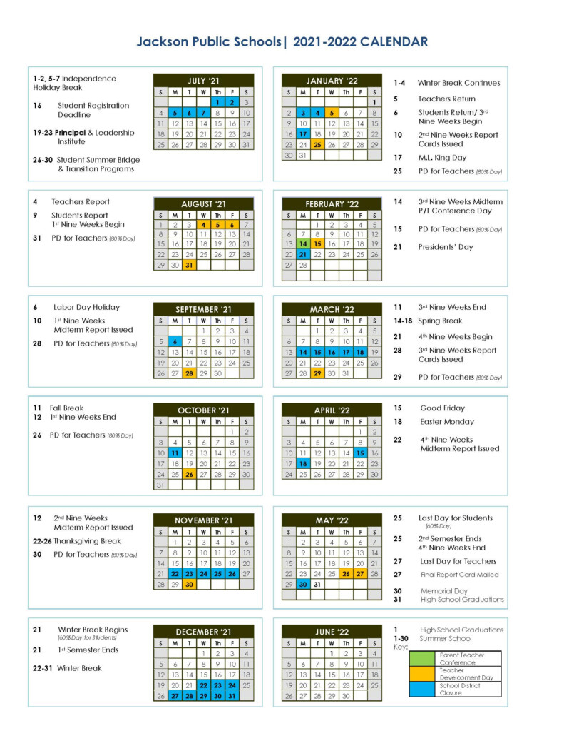 JPS School Board Approves 2021 2022 District Calendar