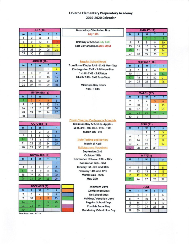 La Joya Independent School District Calendar Printable Calendar 2020 2021