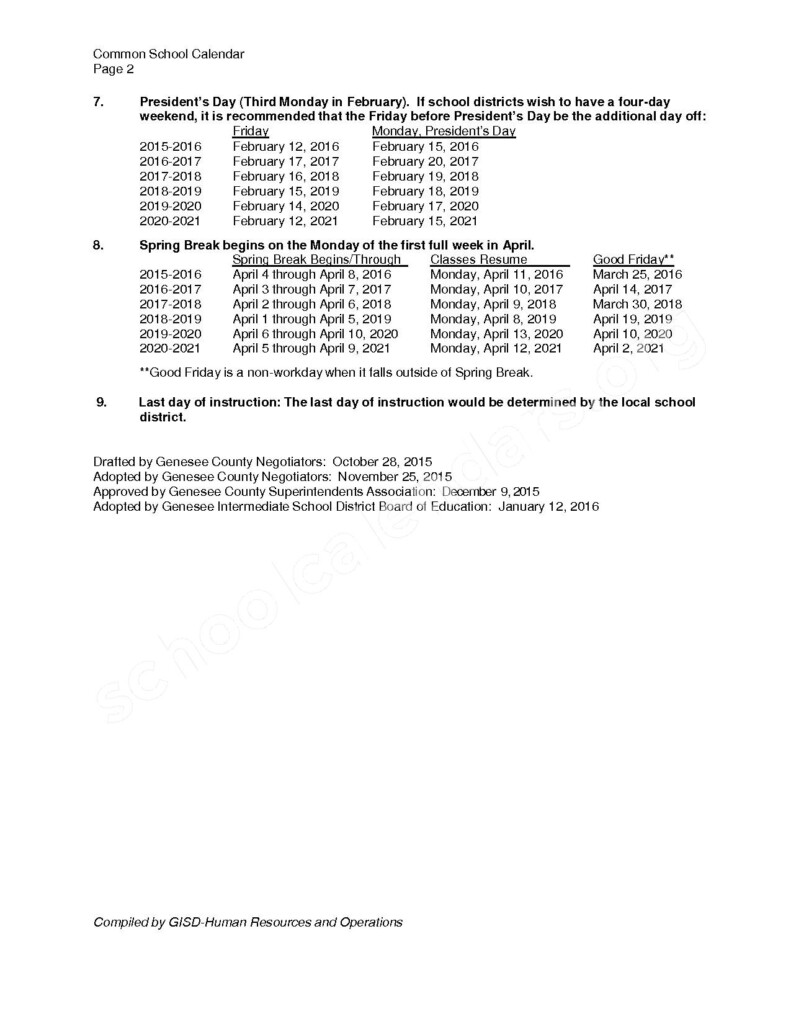 Lake Fenton Community Schools Calendars Fenton MI