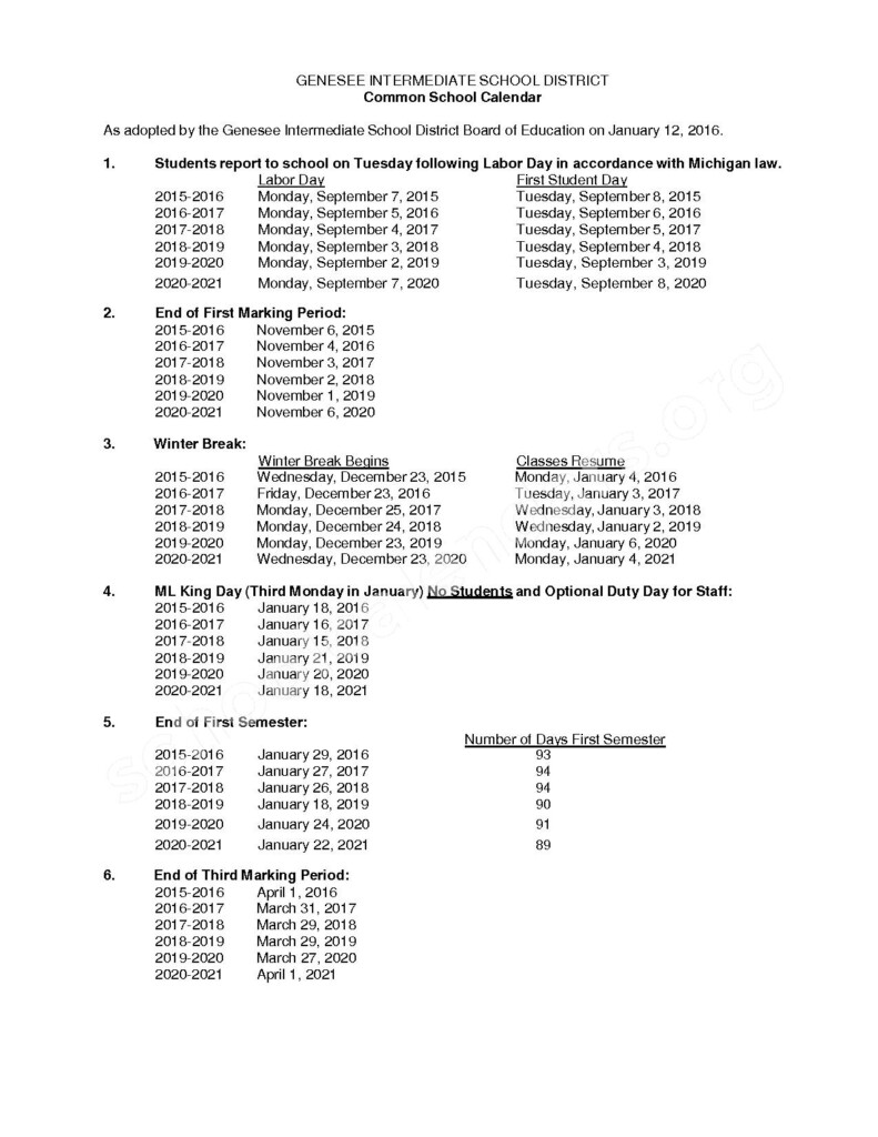 Lake Fenton Community Schools Calendars Fenton MI