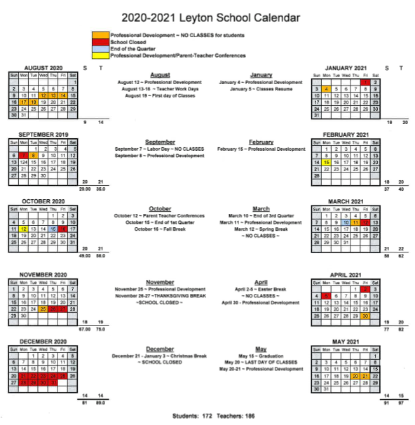 Leyton Public Schools Calendar 2020 And 2021 PublicHolidays us