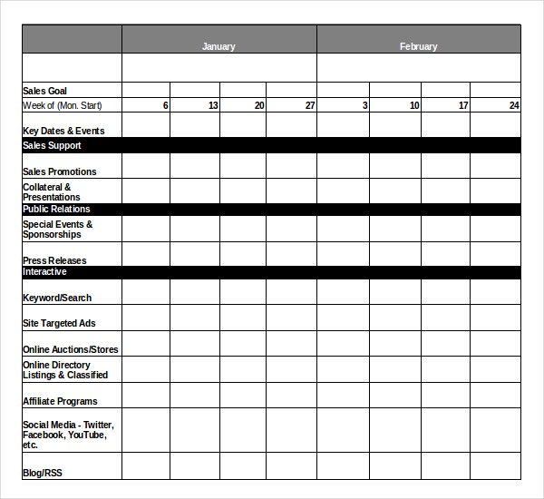 Marketing Calendar Template 30 Free Excel PDF Documents Download 