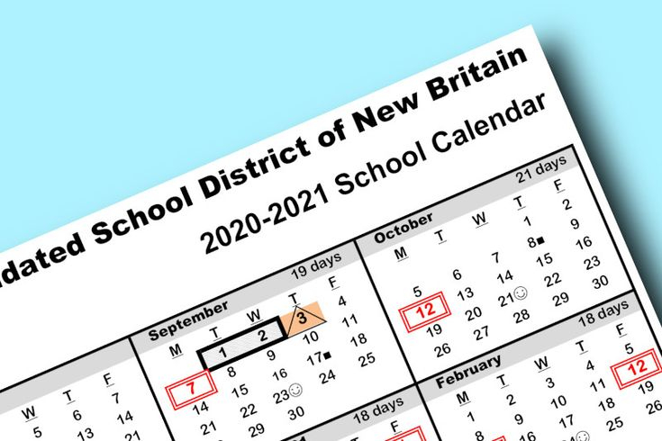 New Britain 2020 2021 School Calendar To Start Sept 3 School Calendar 