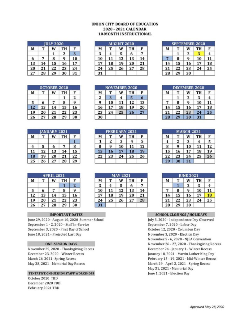 New Haven Public Schools Calendar 2020 2021 Printable Calendars 2022