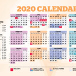 NSW Calendar 2020 With Holidays Australia