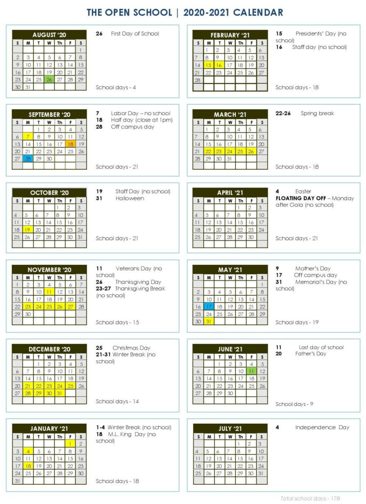 Orange County Public Schools Calendar 2021