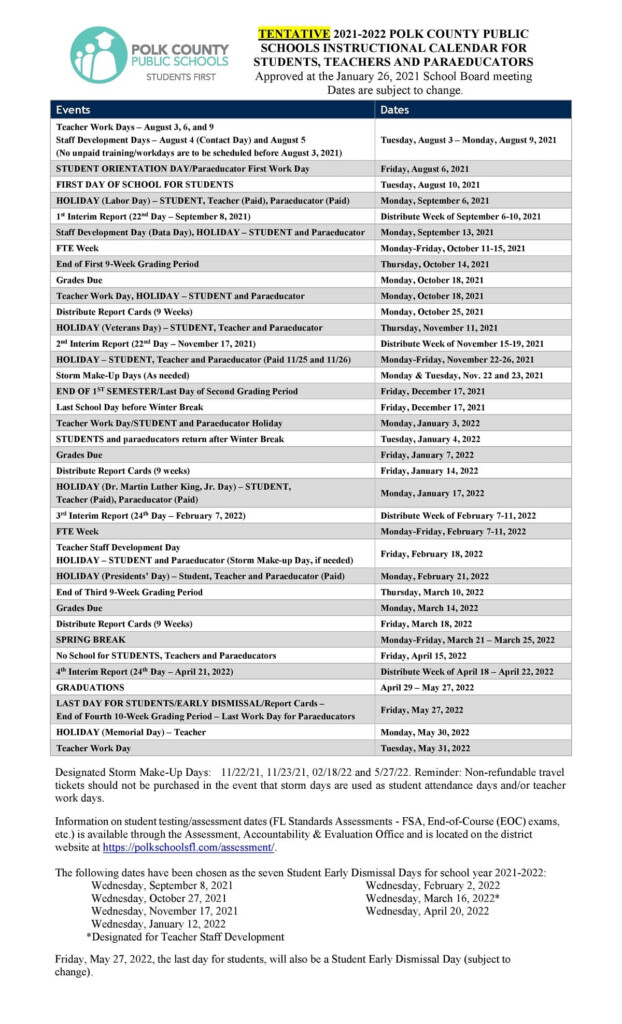 Polk County Schools Calendar 2022 23 December Calendar 2022