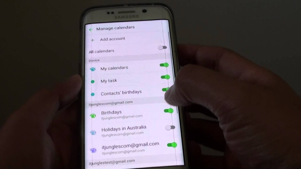 Samsung Galaxy S6 Edge How To Show Hide Public Holidays Display In S 