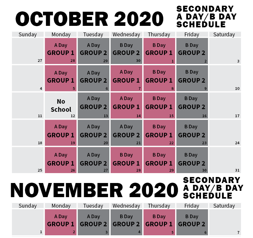 Secondary Hybrid Calendar Through Nov 6 Ankeny Centennial High School