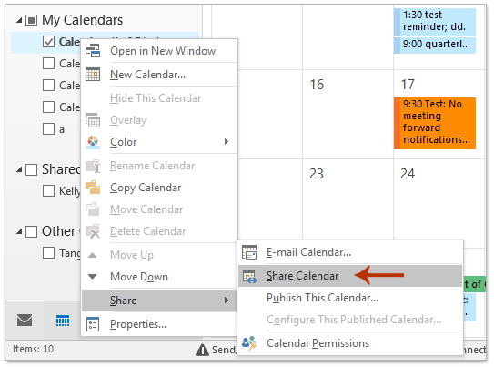 Shared Calendar Reminder Outlook CALNDA