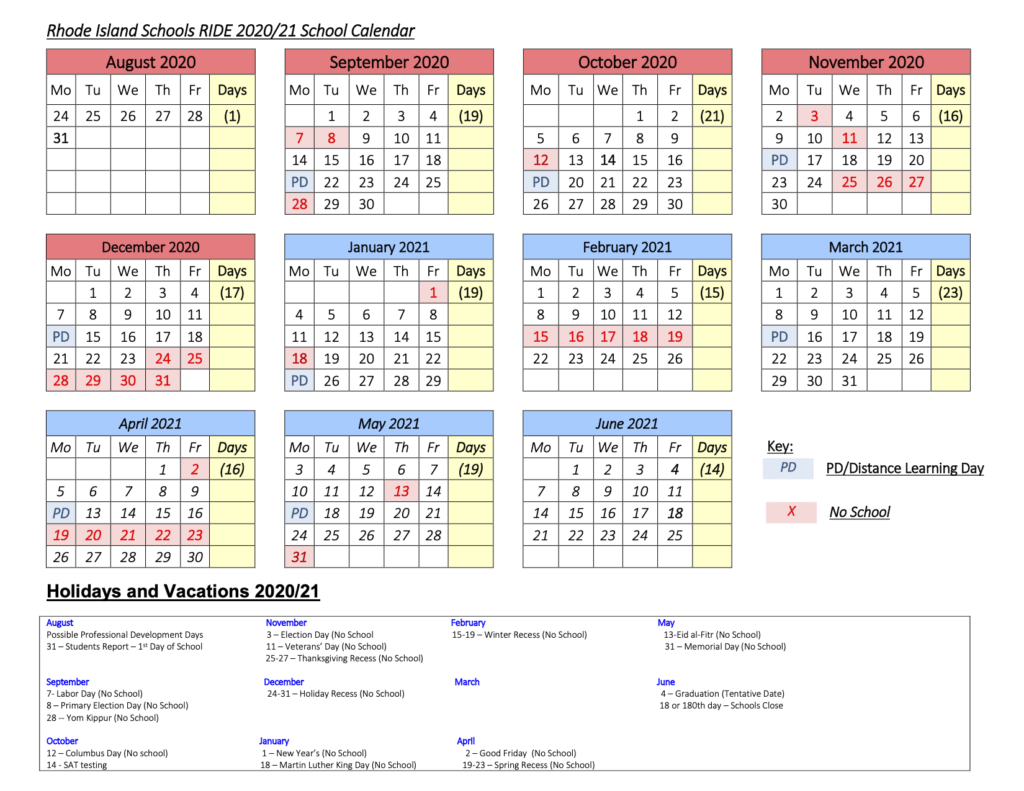 Va Beach Schools Staff Calendar Printable Calendar 2021 2022